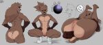  2022 abs absurd_res anal anal_penetration andromorph andromorph/male anthro anus band-aid bandage biped brown_body brown_fur cjfurs clothing colored crouching dialogue duo flat_chested footwear from_front_position fur genitals hair hi_res humanoid_genitalia humanoid_pussy intersex intersex/male lying male mammal mating_press muscular muscular_anthro naoko_(cjfurs) nude on_back penetration ponytail pussy scar sex shoes signature sneakers speech_bubble sphere ursid 