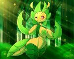  5:4 anthro anthrofied areola arthropod breasts female generation_5_pokemon genitals hi_res insect latiar leavanny nintendo nipples nude pokemon pokemon_(species) pussy red_eyes smile solo video_games 