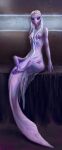  anthro clothed clothing female full-length_portrait glistening glistening_eyes hair hi_res himeragoldtail long_hair looking_at_viewer narrowed_eyes nipples open_mouth portrait purple_body purple_breasts red_eyes red_nipples simple_background sitting skimpy solo species_request translucent translucent_clothing white_hair 
