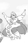  atlus bbw belly elizabeth elizabeth_(persona) fat monochrome persona persona_3 plump what 