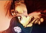  artist_request couple flower grin konan labret_piercing lowres naruto naruto_shippuuden pain_(naruto) pein rain smile 