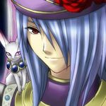  .hack// .hack//g.u. 1boy bandai cat cyber_connect_2 endrance hat long_hair lowres male male_focus mia purple_hair solo 