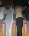  akane-iro_ni_somaru_saka from_below katagiri_yuuhi ladder multiple_girls nagase_minato screencap skirt socks stitched third-party_edit 