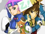  asuka_(fns) brown_eyes brown_hair fuurai_no_shiren glove gloves green_eyes hat koppa pink_hair shiren 