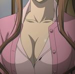  akane-iro_ni_somaru_saka breasts cleavage large_breasts nagase_minato pajamas screencap solo stitched third-party_edit 