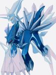  black_sclera claws colored_sclera dialga full_body gogot highres horns no_humans pokemon pokemon_(creature) primal_dialga red_eyes spikes white_background 