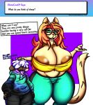  absurd_res animal_humanoid anthro big_breasts bovid bovid_humanoid breasts caprine caprine_humanoid destiny-yuuei domestic_cat duncan_(destiny-yuuei) duo english_text felid feline felis female galacticmichi hi_res humanoid katrina_fowler male male/male mammal mammal_humanoid sheep sheep_humanoid short_stack text thick_thighs 