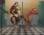  abdominal_bulge abs absurd_res anal anal_penetration anthro anthro_on_anthro anthro_penetrated anthro_penetrating anthro_penetrating_anthro artemis_(croissantdelar1) balls biceps big_muscles big_penis blush bodily_fluids body_hair bozi canid canine canis chest_tuft countershading erection fur genital_fluids genitals glory_hole grey_body grey_fur gulonine hi_res humanoid_genitalia humanoid_penis male male/male male_penetrated male_penetrating male_penetrating_male mammal muscular muscular_anthro muscular_male mustelid musteline nipples pecs penetration penile penis sex styrling tan_body tan_fur teeth tuft white_body white_countershading white_fur wolf wolverine 