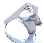  2022 anthro bedroom_eyes big_breasts big_butt blush breasts butt digital_media_(artwork) female fur gillpanda hi_res huge_butt huge_hips huge_thighs licking licking_lips mammal narrowed_eyes navel nipple_fetish nipple_play nipples overweight overweight_female polar_bear seductive side_view soft_belly solo sonnie_bear thick_thighs tongue tongue_out ursid ursine white_body white_fur 
