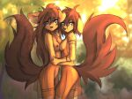  2022 anthro apogee_(tinygaypirate) areola arm_tuft big_tail black_areola black_nipples black_nose blurred_background breast_squish breasts breasts_frottage brown_body brown_eyes brown_fur brown_hair butt canid canine canis cheek_tuft clone clothing cowlick day detailed_background domestic_dog dress duo ear_piercing elbow_tuft embrace eyebrow_through_hair eyebrows eyelashes facial_markings facial_piercing facial_tuft female floppy_ears fur furgonomics furry-specific_piercing gauged_ear hair hair_over_eye hand_on_arm head_markings hi_res hug inner_ear_fluff long_hair looking_at_viewer mammal markings messy_hair mottled mottled_areola mottled_nipples mottled_nose muzzle_piercing nipples nose_piercing one_eye_obstructed outside piercing pink_areola pink_nipples pink_nose raised_tail shadow side_boob slim spitz squish standing tinygaypirate translucent translucent_clothing translucent_dress translucent_hair tuft 