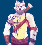  anthro canid canine canis is male mammal my senpai solo swordfight ulric ulric_arnoux williamfoxwolf wolf 
