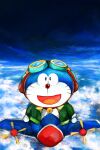  2022 2:3 aircraft airplane anthro bell blue_body blue_fur blue_sky clothing cloud cloudscape collar day domestic_cat doraemon doraemon_(character) eyewear felid feline felis front_view fur goggles hat headgear headwear hi_res jacket looking_at_viewer machine male mammal mt_tg open_mouth pilot pilot_uniform pouch_(anatomy) propeller red_collar red_nose robot shaded sky solo standing tongue topwear whiskers white_body white_fur 