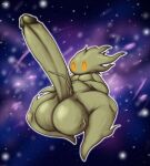  anthro balls beta_arceus beta_pok&eacute;mon_(species) beta_pok&eacute;mon_games big_balls big_penis genitals hi_res huge_balls huge_penis hyper hyper_balls hyper_genitalia hyper_penis looking_at_viewer male nintendo penis pokemon pokemon_(species) solo space spinycatto vein veiny_penis video_games 