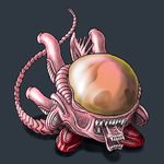  alien alien_(movie) creepy crossover extra_mouth fusion kirby kirby_(series) lowres parody simple_background xenomorph 