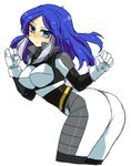  ass blue_eyes blue_hair bodysuit female inazuma_eleven inazuma_eleven_(series) urubida yagami_reina 