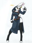 anthro big_breasts breasts english_text fan_character female hi_res nun nun_bun_with_guns nun_outfit pace-maker solo text thick_thighs 