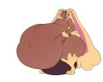  after_vore anthro balls belly big_balls big_belly big_ears blep bloated bottom_heavy digital_media_(artwork) fan_character generation_4_pokemon genitals girly hi_res holding_belly huge_balls huge_thighs hyper hyper_balls hyper_belly hyper_genitalia hyper_thighs kalnareff lopunny male navel nintendo nipples overweight overweight_anthro overweight_male pokemon pokemon_(species) thick_thighs tongue tongue_out video_games vore 