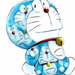  1:1 2019 anthro bell blue_body blue_fur collar domestic_cat doraemon doraemon_(character) felid feline felis fur looking_at_viewer machine male mammal mouth_closed mt_tg pouch_(anatomy) red_collar red_nose robot shaded simple_background sitting smile solo standing whiskers white_background white_body white_fur 