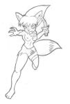  amina anthro biped clothed clothing eevee female generation_1_pokemon graphite_(artwork) hair hunter knife long_hair monochrome nintendo open_mouth partially_clothed pencil_(artwork) pokemon pokemon_(species) pokemorph reddragonkan running solo topless traditional_media_(artwork) video_games 