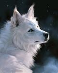  2022 ambiguous_gender arctic_fox black_nose blue_eyes canid canine digital_media_(artwork) feral fox fur headshot_portrait hi_res mammal muns11 portrait solo white_body white_fur 