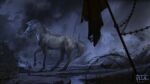  2022 ambiguous_gender detailed_background digital_media_(artwork) equid equine feral gooves hi_res horse mammal night outside solo standing tatiilange 