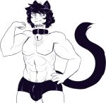  abs animal_humanoid aspenofsimpcon beard body_hair bulge cat_humanoid chest_hair facial_hair felid felid_humanoid feline feline_humanoid genitals hair himbo human humanoid long_tail male mammal mammal_humanoid muscular muscular_male penis short_hair sketch solo 