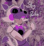 ambiguous_gender animatronic anthro empty_eyes english_text five_nights_at_freddy&#039;s five_nights_at_freddy&#039;s_world gesture gglloooopp glitch hollow_eyes lipstick lolbit_(fnaf) looking_at_viewer machine makeup multicolored_body open_mouth purple_body robot scottgames sharp_teeth sister_location solo teeth text thumbs_up two_tone_body video_games 