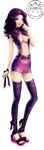  azusa_kitade_render belt breasts deviantart dress mariyumi purple_eyes purple_hair tagme 