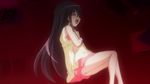  black_hair brown_eyes laughing long_hair panties rofl shakugan_no_shana shana underwear 