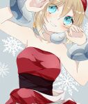  1girl arm_wrap blonde_hair blue_eyes eyebrow_cut hairband highres irida_(pokemon) jewelry neck_ring pearl_clan_outfit pokemon pokemon_(game) pokemon_legends:_arceus red_hairband red_shirt shirt short_hair shorts solo strapless strapless_shirt to_camellia waist_cape white_shorts 