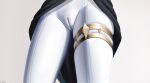  1girl cameltoe close-up crotch genshin_impact highres layla_(genshin_impact) lower_body pants solo thighlet tight tight_pants white_pants z282g 