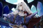  1girl fairy_knight_lancelot_(fate) fairy_knight_lancelot_(second_ascension)_(fate) fate/grand_order fate_(series) highres long_hair looking_at_viewer orange_eyes solo white_hair yyano4691 