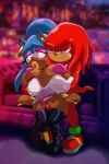  absurd_res animal_humanoid anthro clothed clothing crossgender echidna eulipotyphlan eulipotyphlan_humanoid female gyaru hedgehog hedgehog_humanoid hi_res humanoid knuckles_the_echidna male male/female mammal mammal_humanoid monotreme sega shinmayjay skimpy sonic_the_hedgehog sonic_the_hedgehog_(series) tanned_skin 