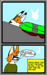  anthro ath_comics blood bodily_fluids burn_(ink_&amp;_burn) canid canine canis comic dragon duo female fox hybrid ink_(ink_&amp;_burn) male mammal maned_wolf outside road text wolf 