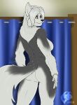  2022 5_fingers anthro athletic athletic_anthro athletic_female black_nose breasts butt canid canine canis claws digital_media_(artwork) domestic_dog featureless_breasts female finger_claws fingers flat_colors fur ghostwolf great_pyr&eacute;n&eacute;es grey_body grey_fur hair humanoid_hands hybrid jennifer_lobo livestock_guardian_dog looking_at_viewer looking_back looking_back_at_viewer mammal mature_anthro mature_female molosser mountain_dog multicolored_body multicolored_fur nude pastoral_dog rear_view shakattax signature solo standing two_tone_body two_tone_fur white_body white_fur white_hair wolf wolfdog 