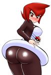  1girl ass blush halubato harubato looking_back mars_(pokemon) pokemon solo team_galactic 