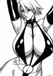  breasts christie christie_(doa) cleavage dead_or_alive elbow_gloves g-panda gloves highres hips huge_breasts latex_gloves midou_tsukasa monochrome sling_bikini swimsuit tecmo wide_hips 