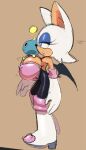  anthro bananagaari big_breasts breasts chaos_(sonic) chiropteran duo female hi_res mammal nipple_outline rouge_the_bat sega sonic_adventure sonic_the_hedgehog_(series) 