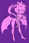  2018 5_fingers anthro bat_wings biffalo biped blaze_the_cat blush capcom clothed clothing cosplay darkstalkers digital_drawing_(artwork) digital_media_(artwork) domestic_cat embarrassed felid feline felis female fingers fist footwear fur gesture hair high_heels leotard lilith_aensland mammal membrane_(anatomy) membranous_wings purple_theme sega signature solo sonic_the_hedgehog_(series) stiletto_heels video_games waving waving_at_viewer wavy_mouth wings 