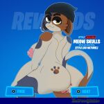  absurd_res anthro anus calico_cat crouching domestic_cat epic_games felid feline felis female fortnite genitals hi_res looking_at_viewer mammal meow_skulls_(fortnite) mottled nipple_piercing nipples piebald piercing pussy solo tagme thespeedyraisin video_games 