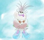  accipitrid accipitriform angry_birds anthro avian beak bird clothing coconut_bra debbie_(angry_birds) eagle eyelashes female footwear high_heeled_shoes high_heels ice long_eyelashes pseudo_hair shoes solo translucent unknown_artist video_games 