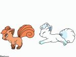  2019 6_tails alolan_form alolan_vulpix ambiguous_gender animated blue_nose blue_sclera breath_powers brown_body brown_fur brown_nose brown_sclera chasing daww digital_media_(artwork) duo elemental_manipulation feral fire fur generation_1_pokemon ice_breathing ice_manipulation kemofoo long_playtime multi_tail nintendo pinned playing pokemon pokemon_(species) quadruped regional_form_(pokemon) running simple_background slipping tag video_games vulpix white_background white_body white_fur widescreen 