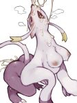  2022 anthro areola biped blush bodily_fluids breasts butt cum cum_from_ass cum_in_ass cum_in_mouth cum_inside cum_on_face digital_media_(artwork) eyeshadow female female_anthro fur generation_5_pokemon genital_fluids hi_res kemono makeup mammal mienshao nintendo nipples nude open_mouth pokemon pokemon_(species) red_eyes simple_background solo sweat tenyati tongue video_games 