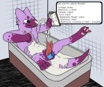  anthro bathtub bodily_fluids canary_(fiaskers) cum cum_bath cum_on_belly cum_on_body cum_on_chest cum_on_face cum_on_tail cum_spray dialogue endless_orgasm english_text excessive_cum excessive_genital_fluids genital_fluids genitals infinite_cum infinite_genital_fluids male mikey6193 non_stop_nut_november penetration penis sex_toy sex_toy_in_slit sex_toy_insertion slit slit_penetration solo text vibrator vibrator_in_slit 