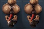  animal_genitalia animal_penis anthro balls capreoline cervid cervine_penis fur genitals hi_res mammal mavricoos nude penis reindeer solo wall_(structure) ych_(character) 