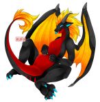  awesomejrp black blue dragon eyes feral fluffy invalid_tag male red scaled solo 