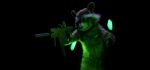  3d_(artwork) anthro bared_teeth black_background blender_(software) digital_media_(artwork) ears_up fur guardians_of_the_galaxy gun haferkraft handgun hi_res holding_gun holding_object holding_weapon implants_(disambiguation) male mammal marvel pistol procyonid raccoon ranged_weapon rocket_raccoon silencer simple_background solo submachine_gun weapon worried worried_look 