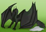  black dragon feral green male sketch solo wings zhekathewolf ztw2022 
