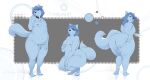  anthro anus balls bedroom_eyes belly big_butt blep blue_body blue_fur blue_hair boardwalkfogg bottomwear butt canid canine canis chubby_anthro chubby_male clothing collar collar_only domestic_dog flaccid fur genitals girly hair half-closed_eyes hi_res huge_butt humanoid_genitalia humanoid_penis long_hair looking_at_viewer looking_back male mammal model_sheet moobs narrowed_eyes nude one_eye_closed penis potbelly presenting presenting_anus presenting_hindquarters seductive simple_background slightly_chubby smile smirk smug smug_face smug_grin solo thick_thighs timbywuff tongue tongue_out topwear wide_hips wink 