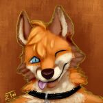  anthro blep canid canine caramel_(disambiguation) collar fox free gift goldrenard icon male mammal sketch solo tongue tongue_out zhekathewolf ztw2022 